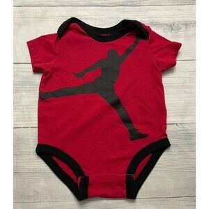 Red Nike Air Jordan Jumpman Baby Onesie Bodysuit Clothes Outfit, Size 0-3 months